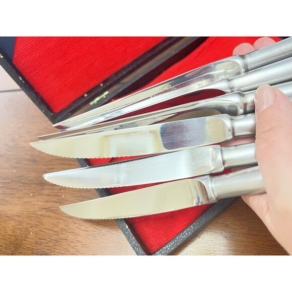 Vintage Eales 1779 Steak Knife Set Of 6 Stainless Steel Japan in Original Box - Picture 5 of 12